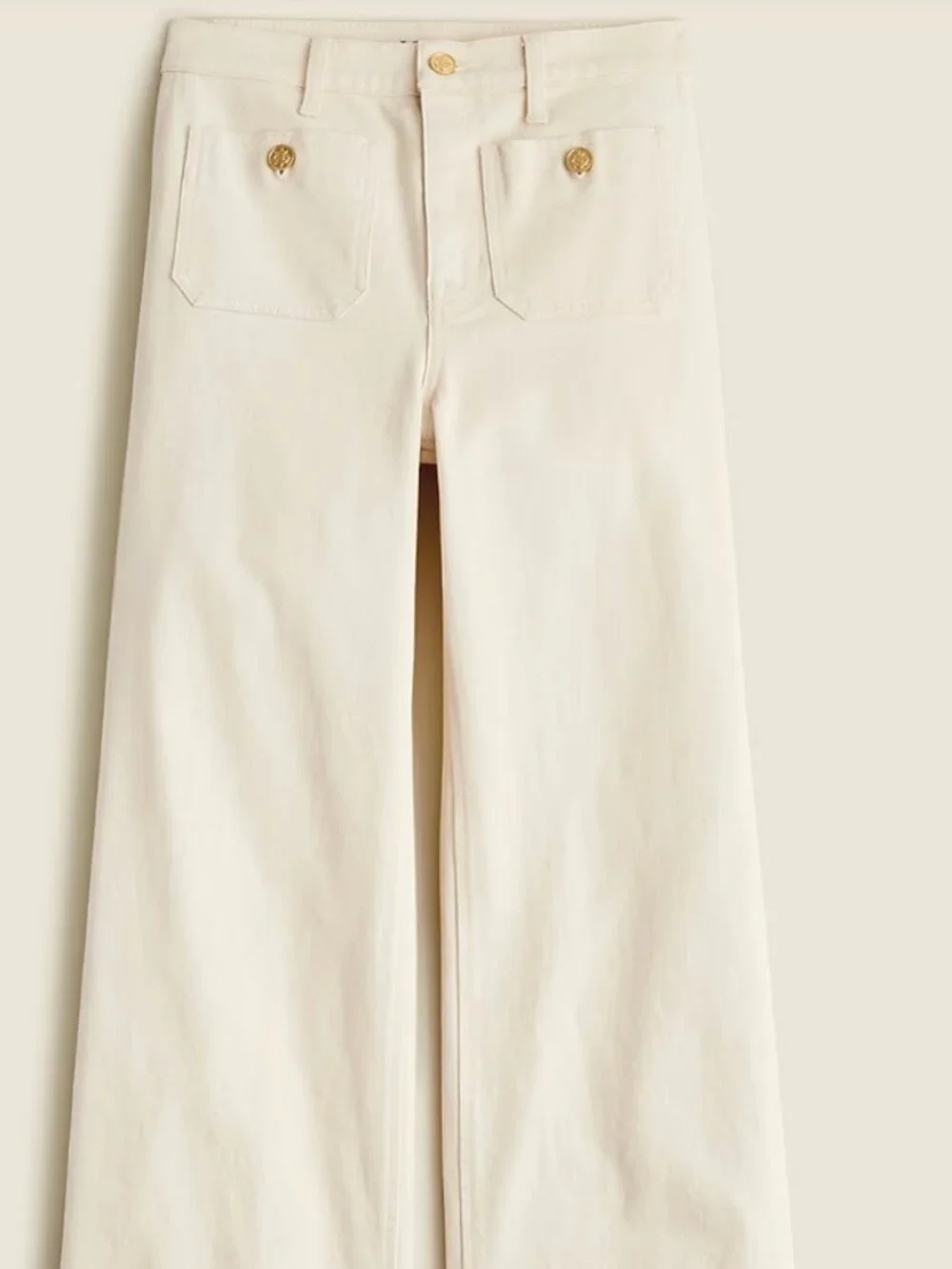J. Crew Sailor Denim Trouser Ecru Size 28R NWOT